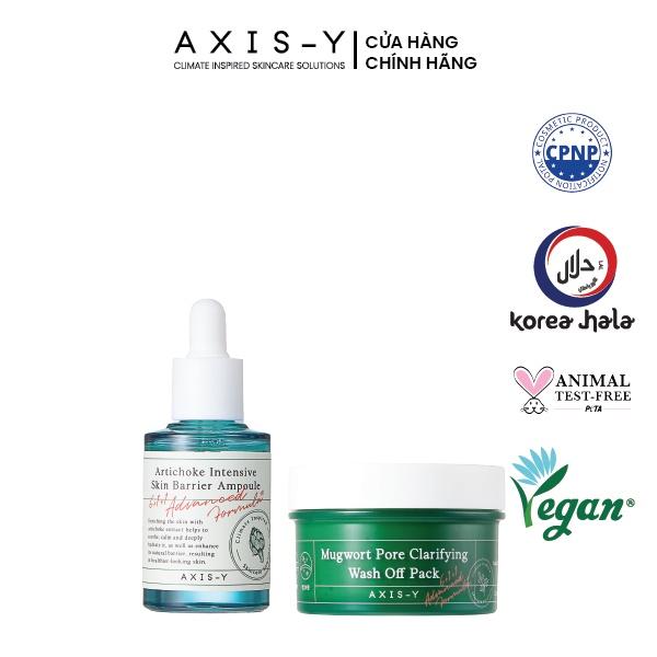 Combo mặt nạ rửa Mugwort 100ml và tinh chất Barrier Ampoule 30ml