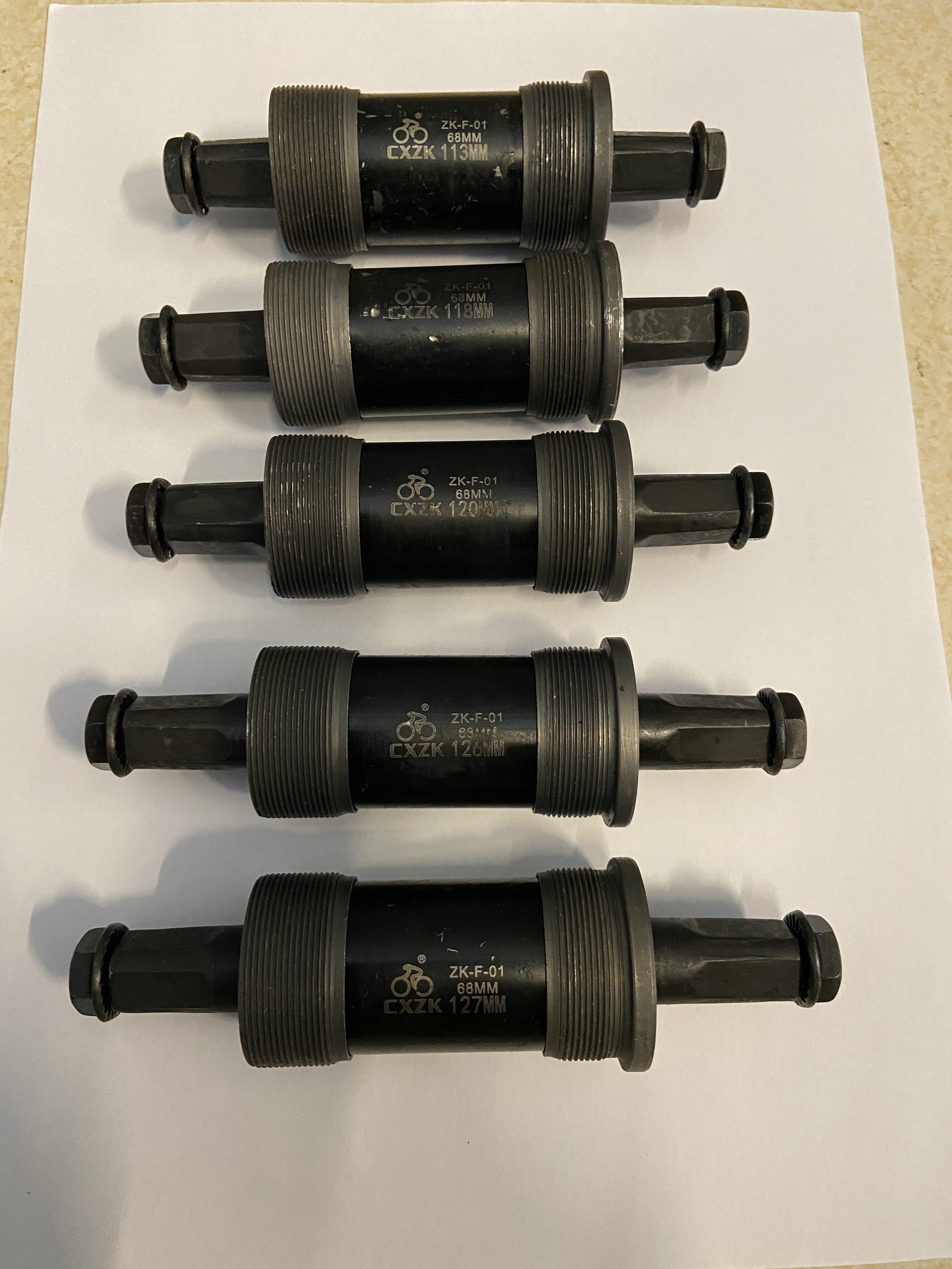 Trục giữa xe đạp Vòng Bi Bạc Đạn Cao Cấp kích cỡ 113mm 118mm 120mm 126mm 127mm