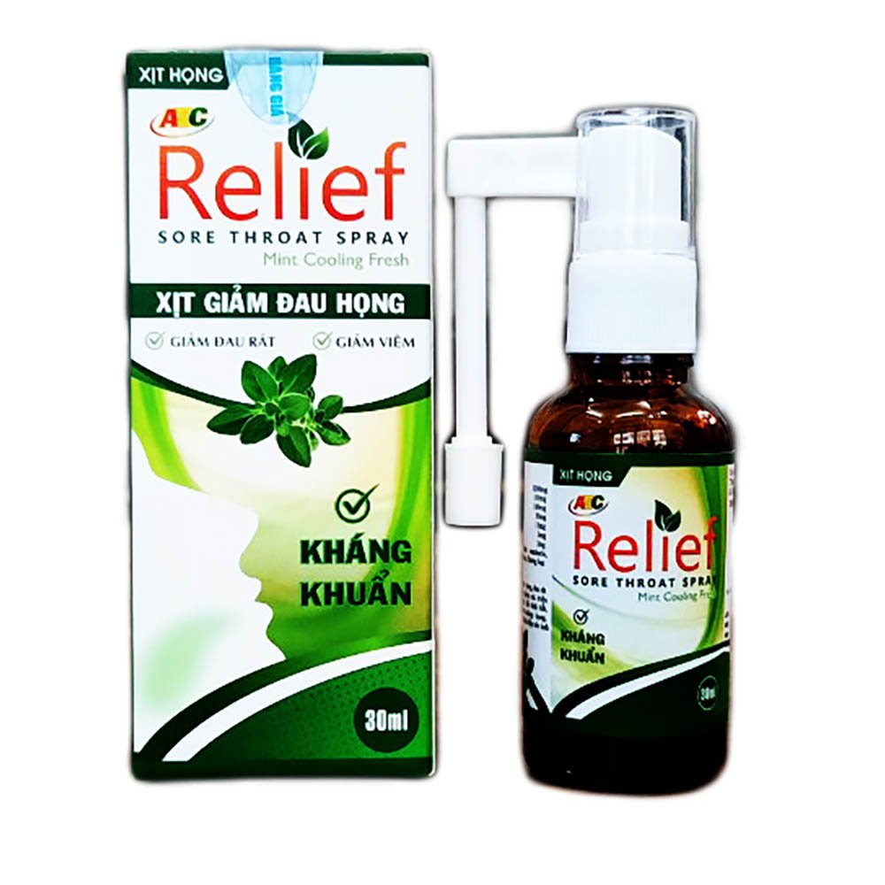 Xịt họng , giảm đau, sát khuẩn , viêm  họng ABC Relief 30ml