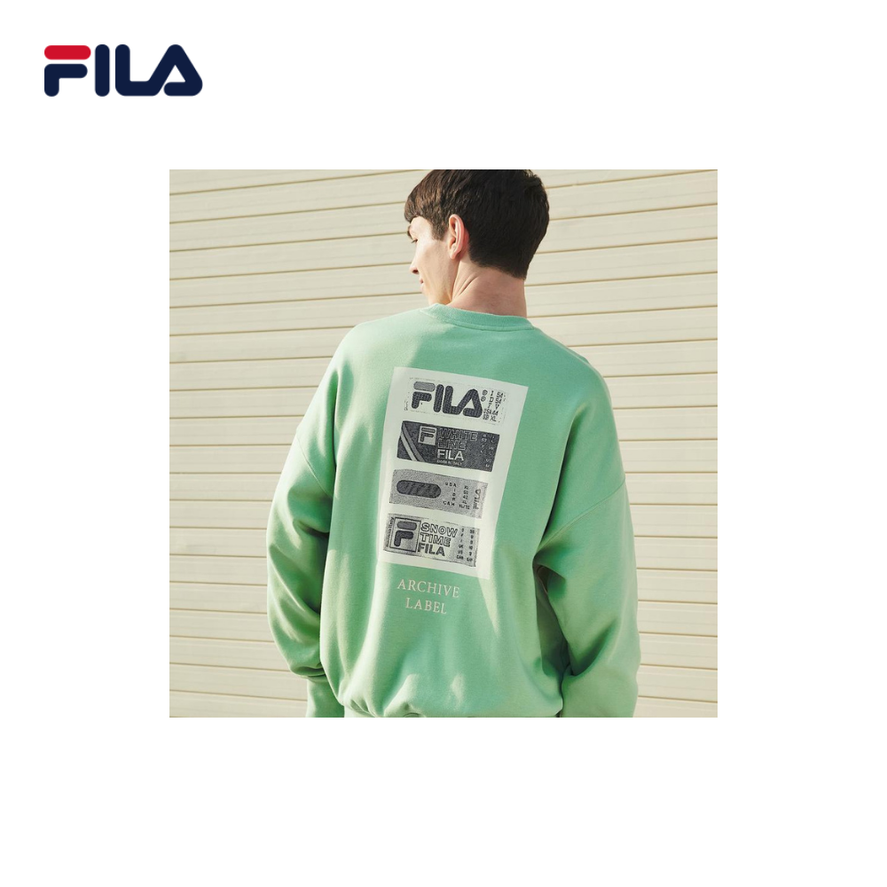 Áo hoodie tay dài không nón unisex Fila Archive Label - New Beginning Collection - FS2POD1220X