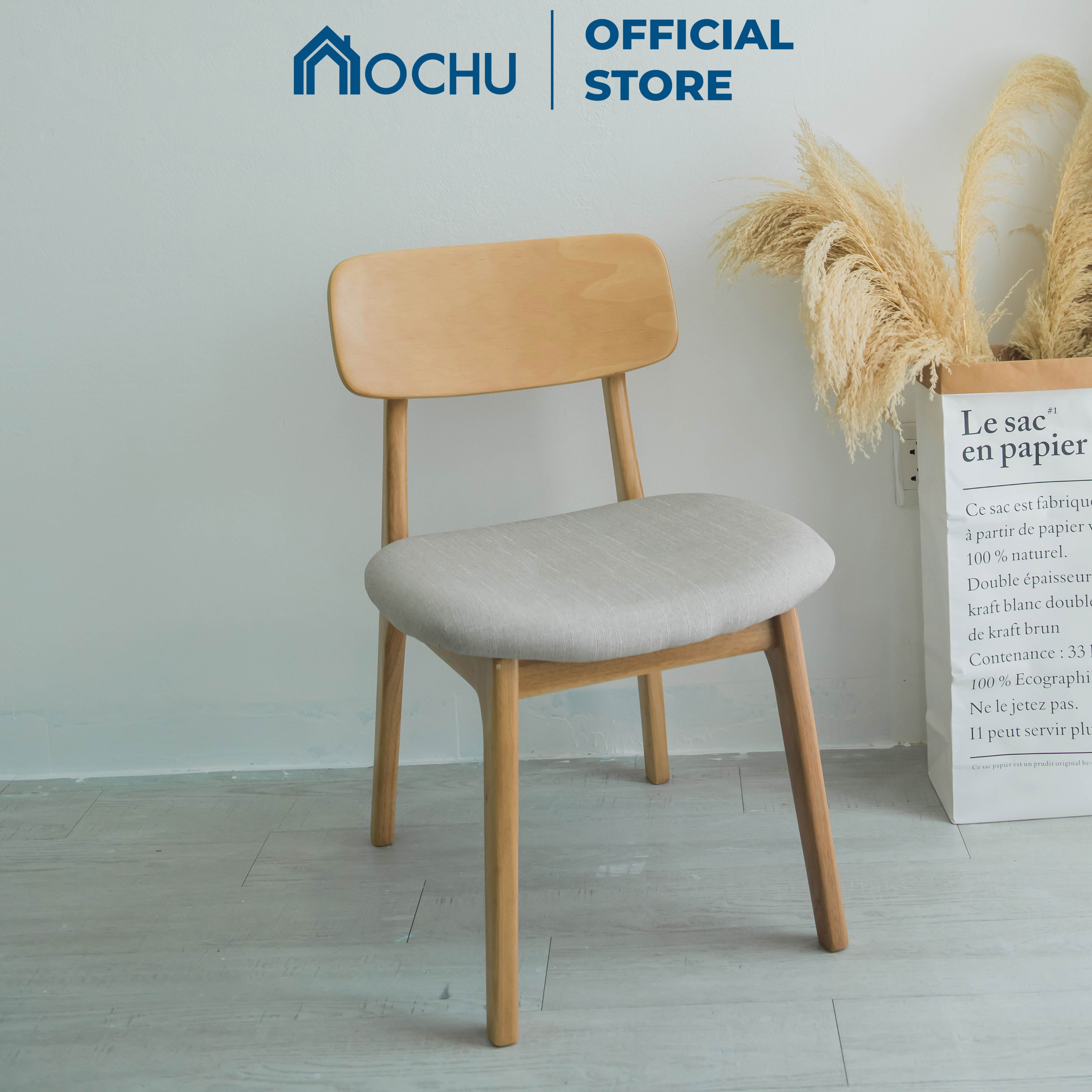 Ghế Ăn Gỗ Cao Su OCHU - Iamar Chair S - Natural