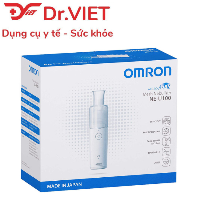 Máy xông mũi họng lưới rung siêu âm Omron NE-U100 Chính hãng - Lưới hợp kim kết hợp với máy rung Titan nâng cao hiệu quả