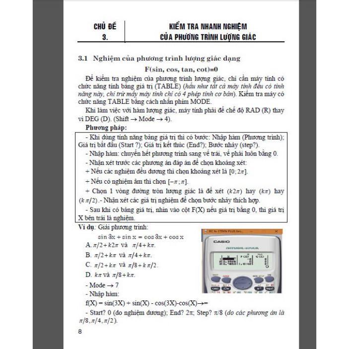 Sách - Giải Toán Bằng Máy Tính Bỏ Túi Phương Pháp Trắc Nghiệm Giải Tích Và Số Phức - Dùng Chung Các Bộ SGK Hiện Hành - Hồng Ân