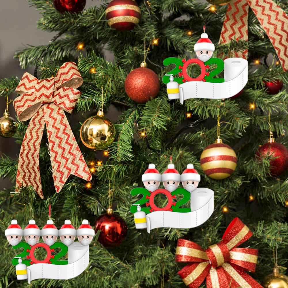 Đồ Trang trí Giáng sinh hình ông già noel đeo khẩu trang ,chất liệu PVC