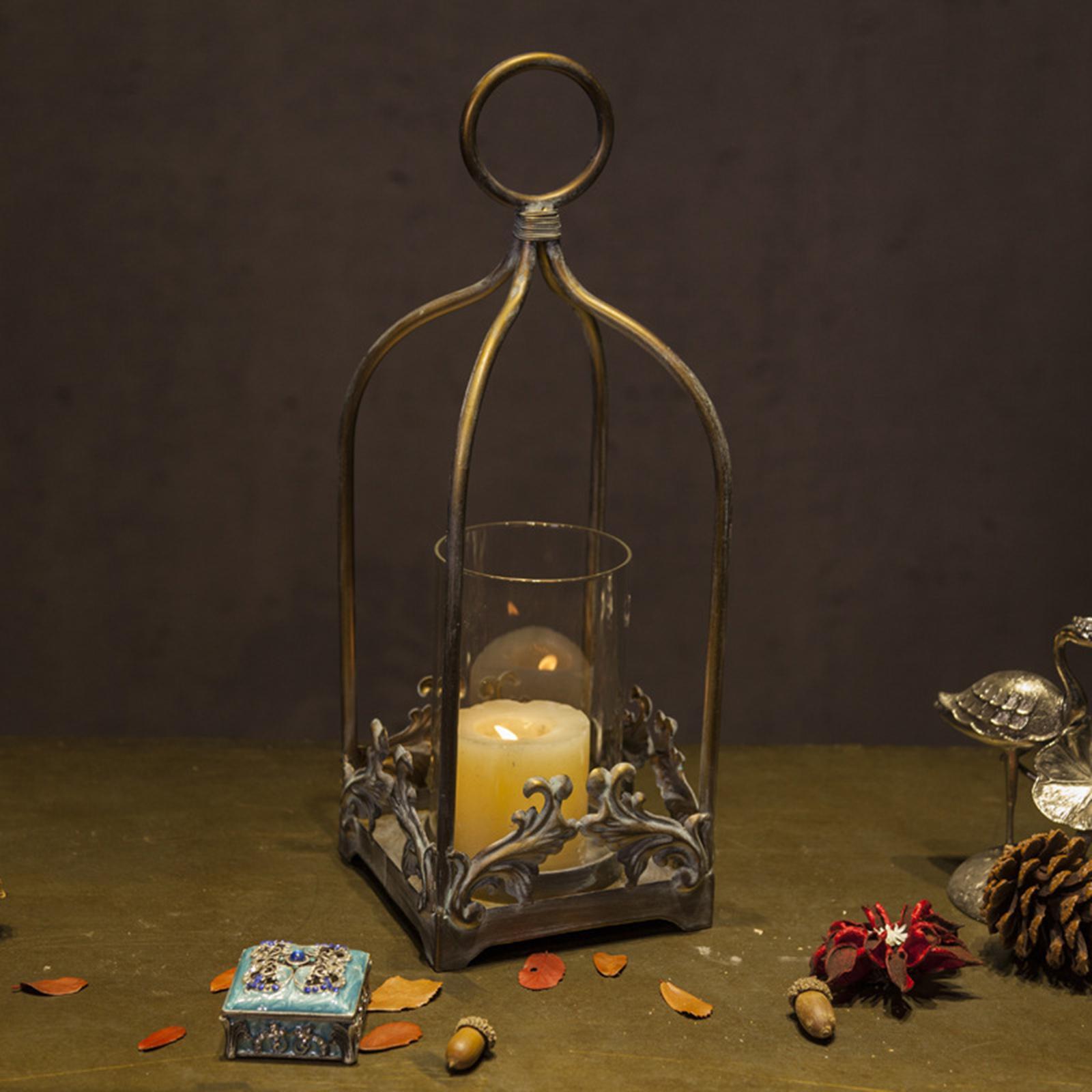 Retro Candle Holder Bird Cage Wedding New Year Party Ornament