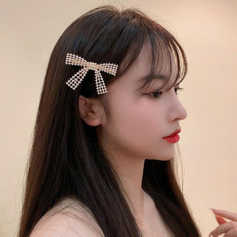 Sét 5 Kẹp tóc đính đá lấp lánh nơ và hoa phong cách Hàn quốc