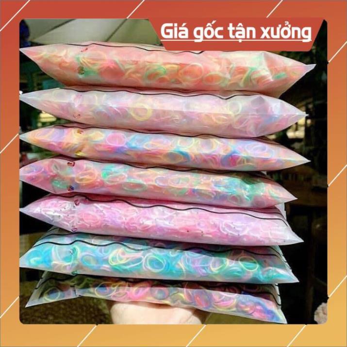 Gói 1000 dây chun buộc tóc túi zip cho bé