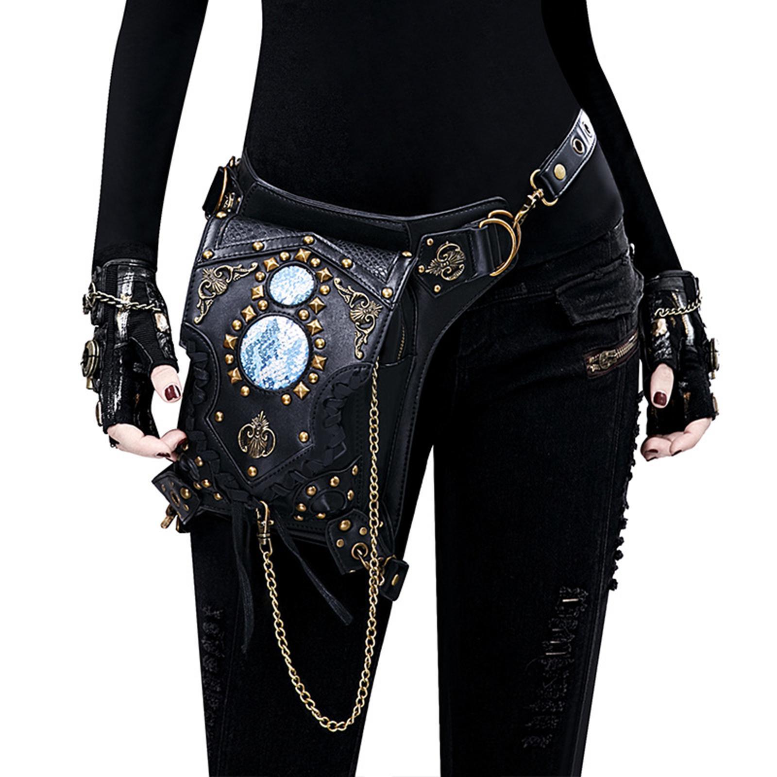 Crossbody Bags Steampunk Waist Bag Fanny Pack Adjustable Strap Women Men Fashion Waist Thigh Bag for Commuting Outdoor Camping