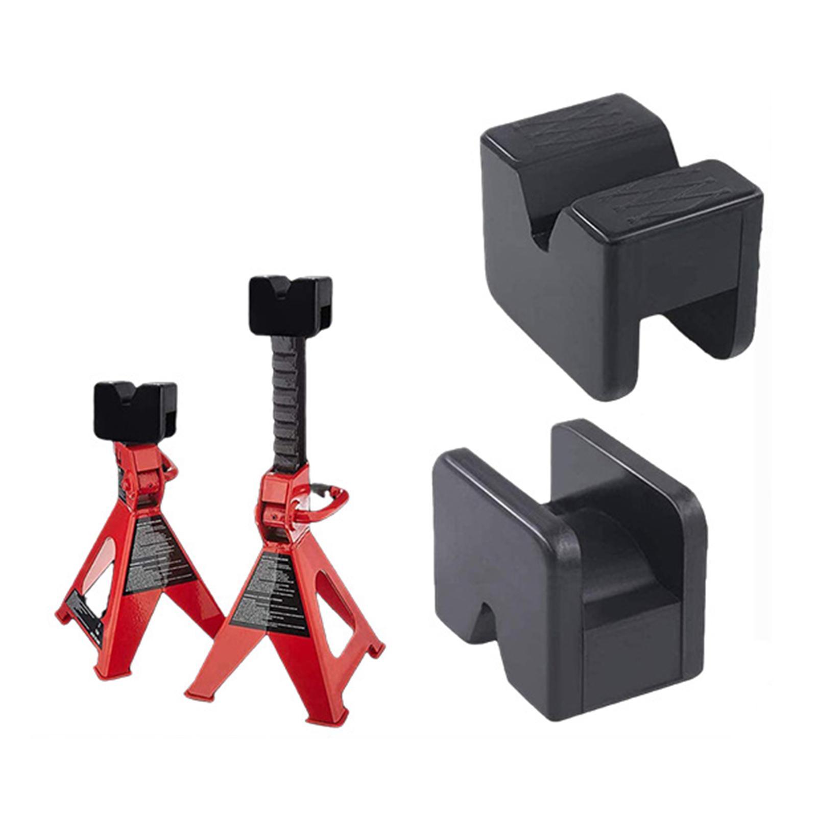 Car Lift Jack Rubber Pad 3 Ton Frame Rail Protector, Square Slotted, Pinch Weld Side Jack Adapter Stands, Car Lifting Tool
