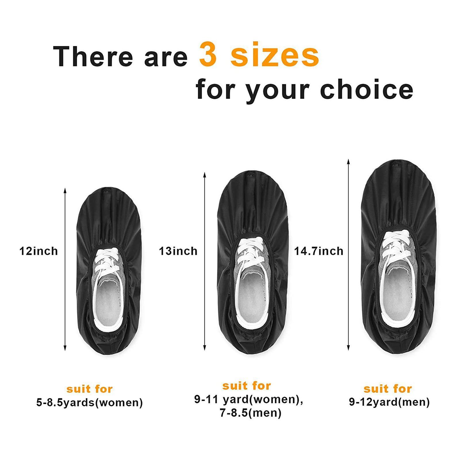 Bowling Shoe Cover 2Pcs Adjustable Portable Overshoes Universal Shoe Protector Durable Thick for Indoor Sports Travel Children Women and Men