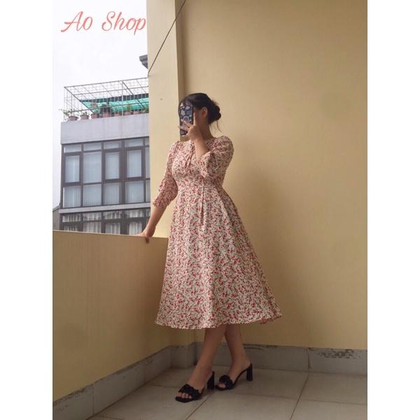 Váy buộc nơ hoa nhí