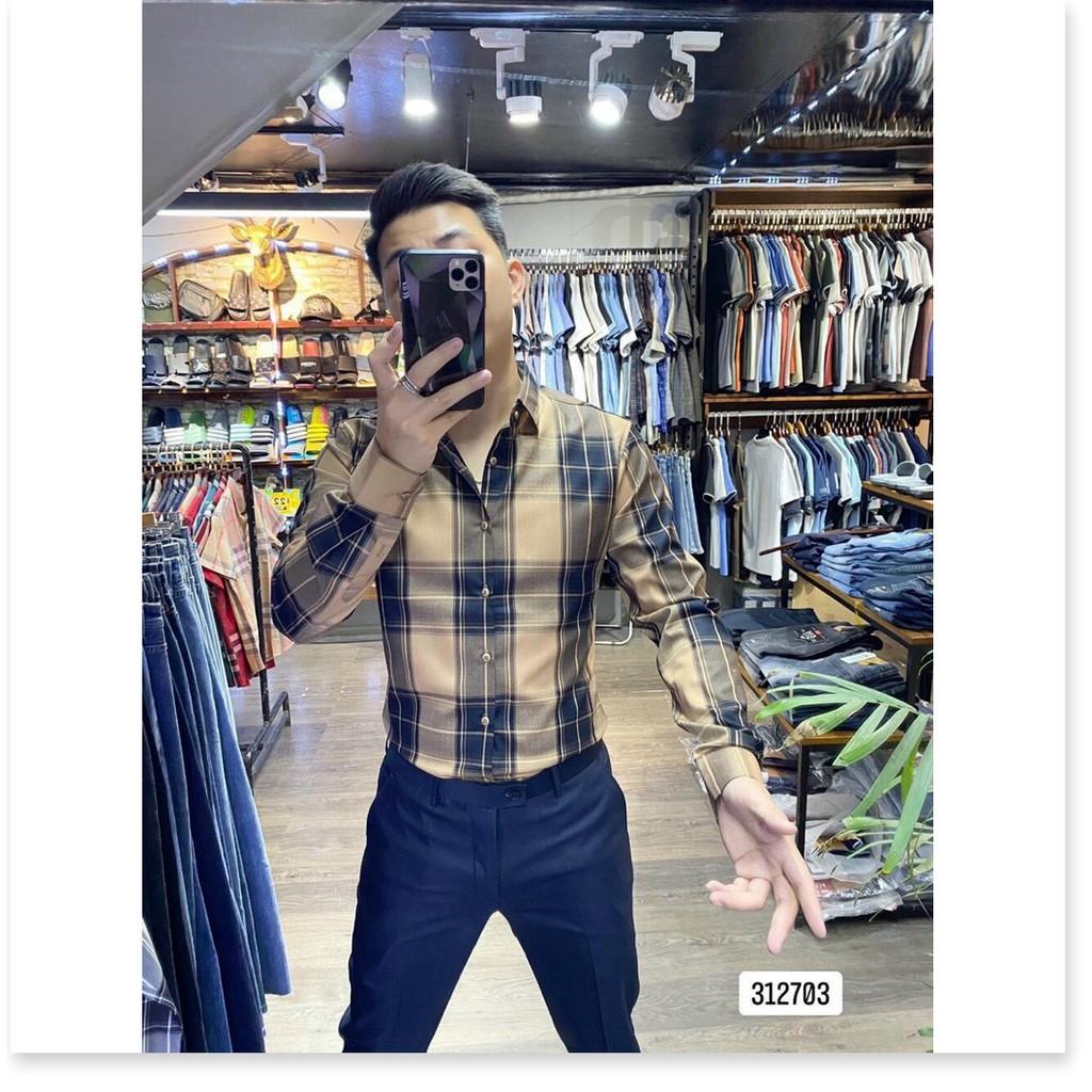 ÁO SƠ MI NAM DÀI TAY , CARO CỰC CHẤT , DÀNH CHO GIỚI TRẺ LANA FASHION