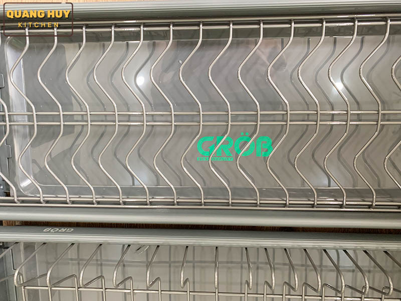 Giá úp bát 2 tầng cho tủ bếp trên inox sơn Nano bảo hành 15 năm han gỉ