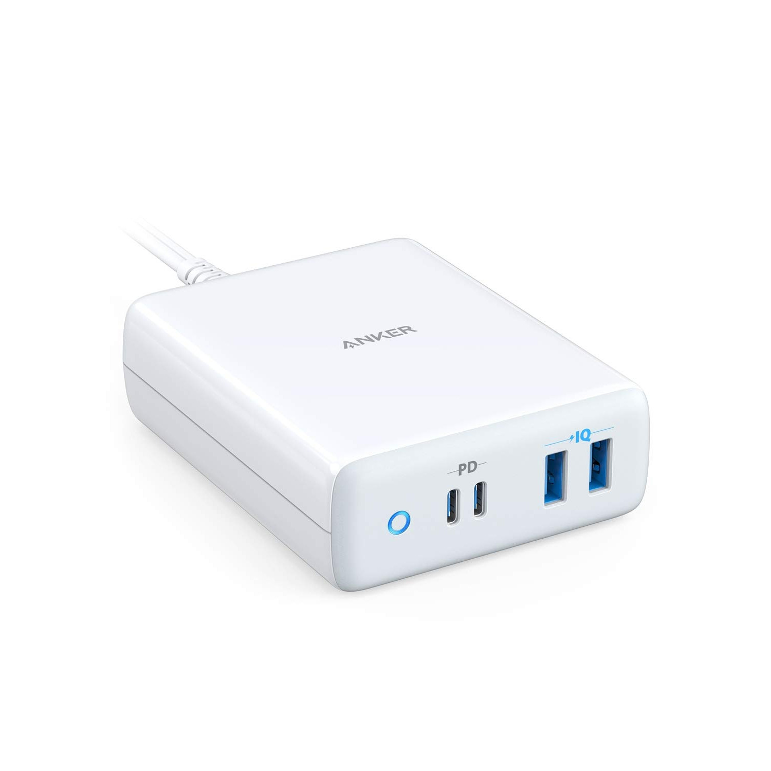 Adapter Sạc 4 cổng ANKER PowerPort Atom PD 4 với 2 cổng sạc nhanh USB Type-C PD và 2 cổng USB-A công suất 100W - A2041- Hàng Chính Hãng