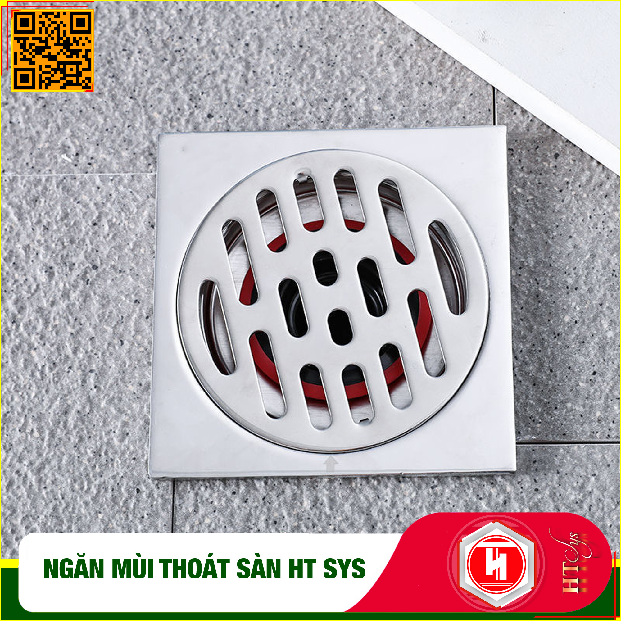 Phụ kiện ngăn mùi cống thoát nước nhà tắm - HT SYS - Ngăn mùi hôi - Ngăn nước trào ngược - Ngăn côn trùng xâm nhập