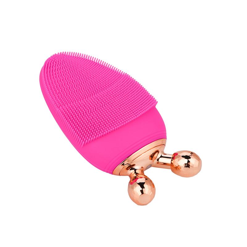 Điện Làm Sạch Da Mặt Bàn Chải Con Lăn Massage Sạc Ốp Sonic Lỗ Chân Lông Sữa Rửa Mặt Da V Chăm Sóc Mặt Nâng Chống Nhăn