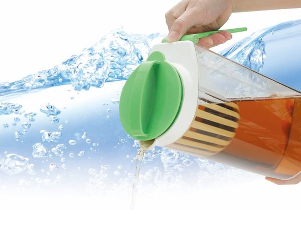 Bình nước tách bã trà thông minh màu xanh cao cấp Nội địa NHẬT BẢN