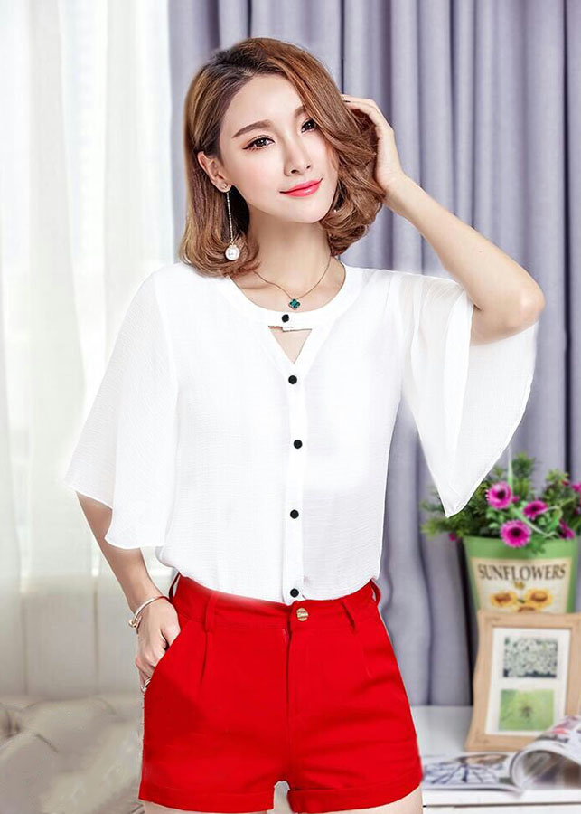 Áo Kiểu Cổ Tam Giác V-SM0TCK22