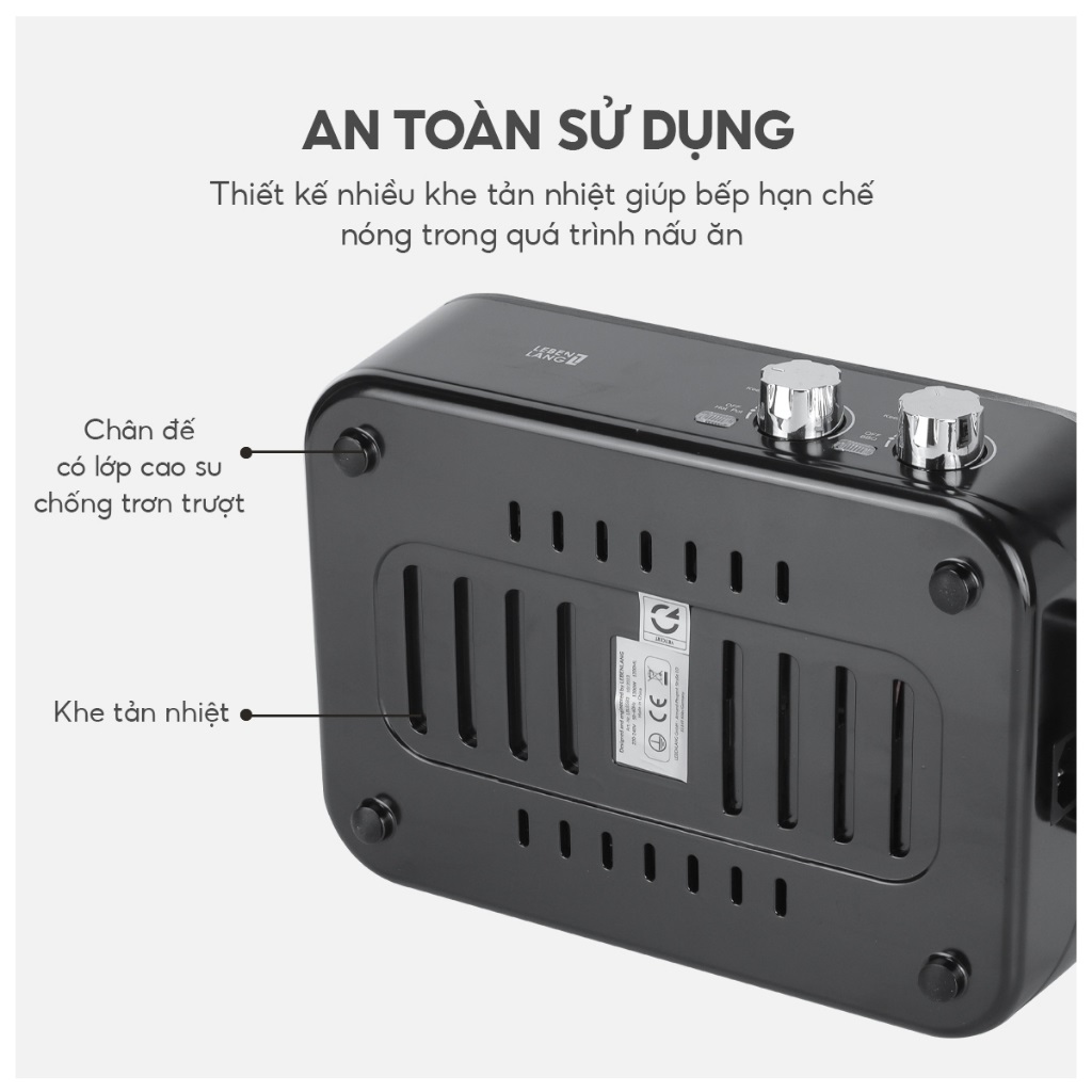 Nồi lẩu điện Sothing Lebenlang LBL8583 2 ngăn mini, bếp lẩu nướng 2in1, công suất 1300w, dung tích nồi lẩu 1200ml- hàng chính hãng