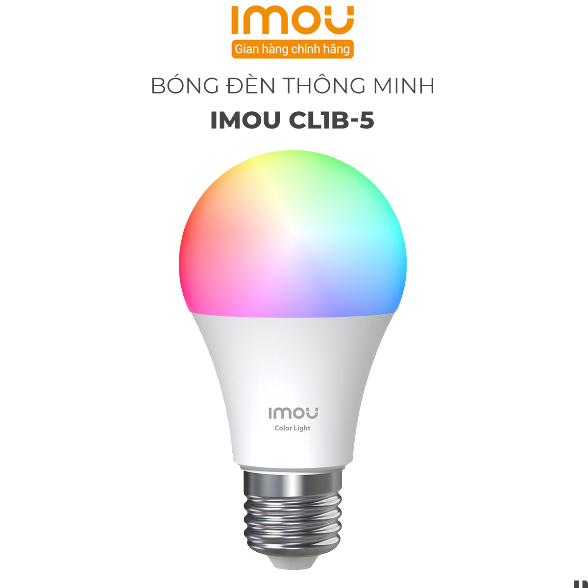 Bóng đèn thông minh IMOU CL1B-5 16 triệu màu, Kết nối WI-FI, Điều Khiển Từ Xa Qua Ứng Dụng Di Động, Cài đặt lịch trình & hẹn giờ, Tiết kiệm năng lượng - Hàng Chính Hãng