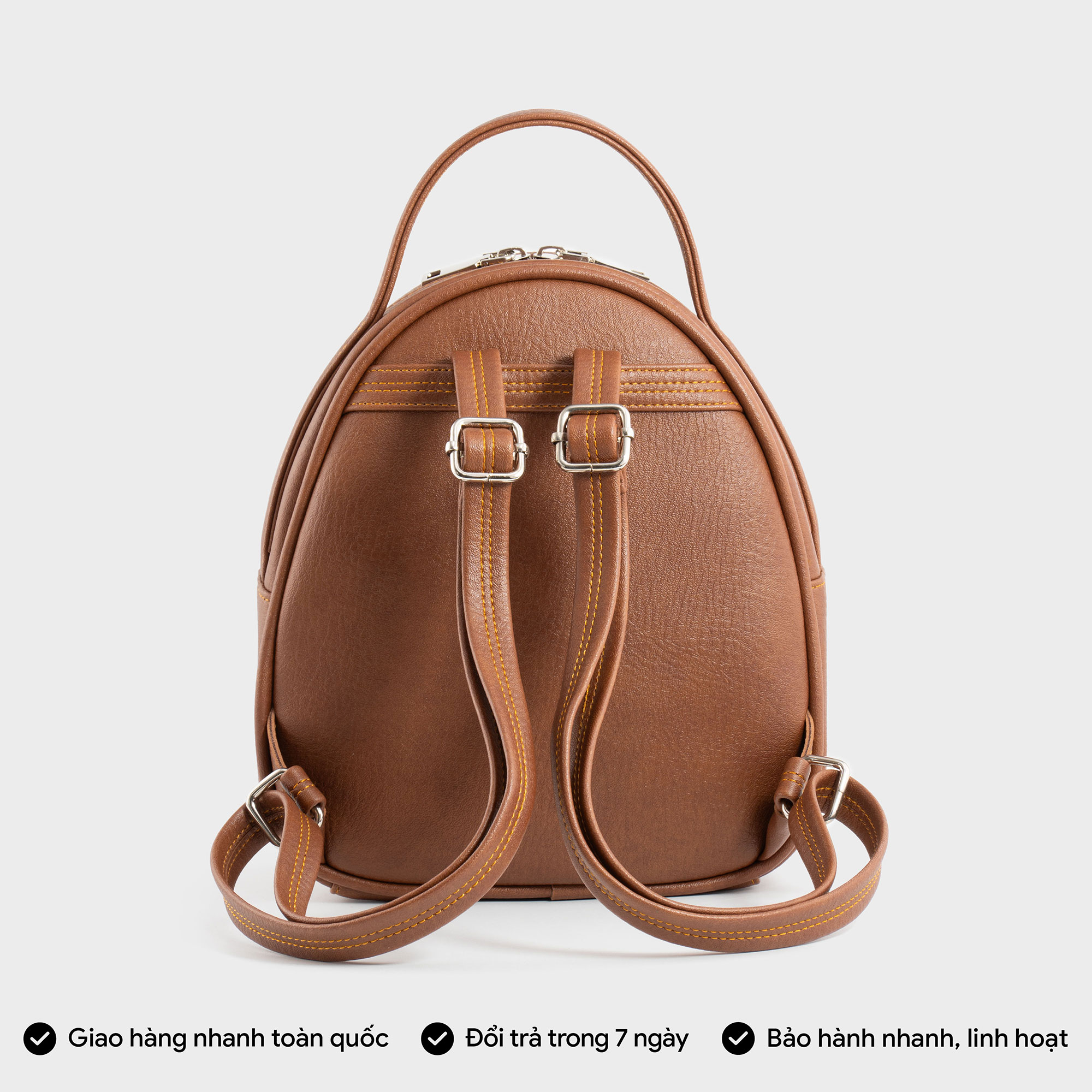 Balo Trita ( Thời trang nữ phối ngăn phong cách basic cỡ trung - Balo da RBA91 )