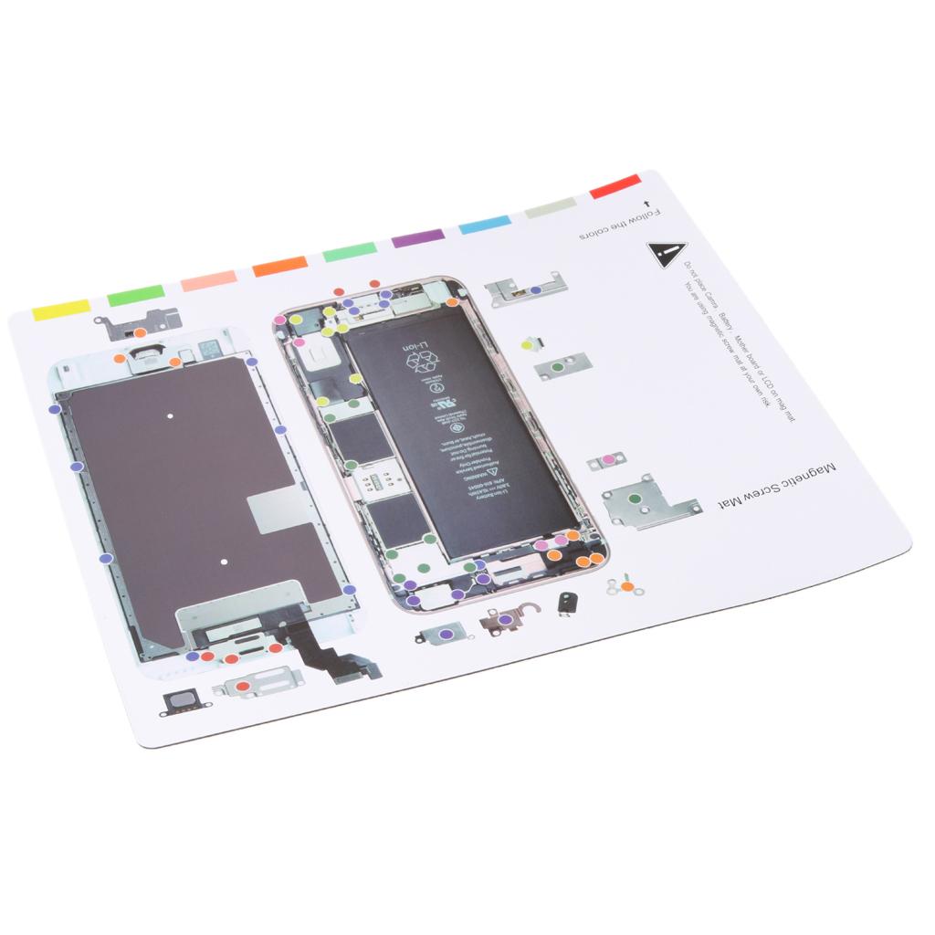 Magnetic Repair Tool Set, Non-Slip Screws Pad Keeper Chart Map + Repair Screw Drivers for iPhone 6s Plus