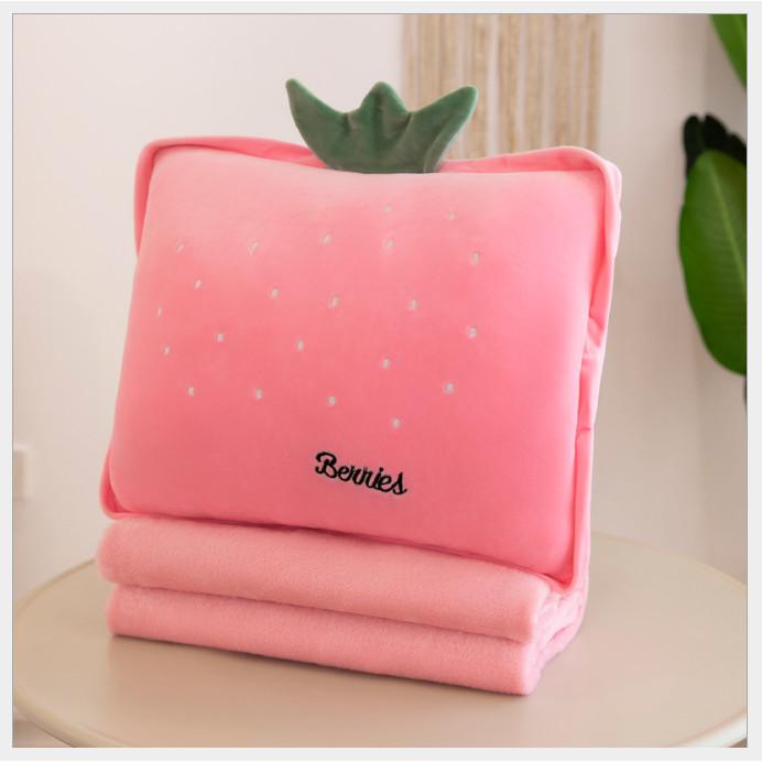 Chăn gối văn phòng hình hoa quả vuông