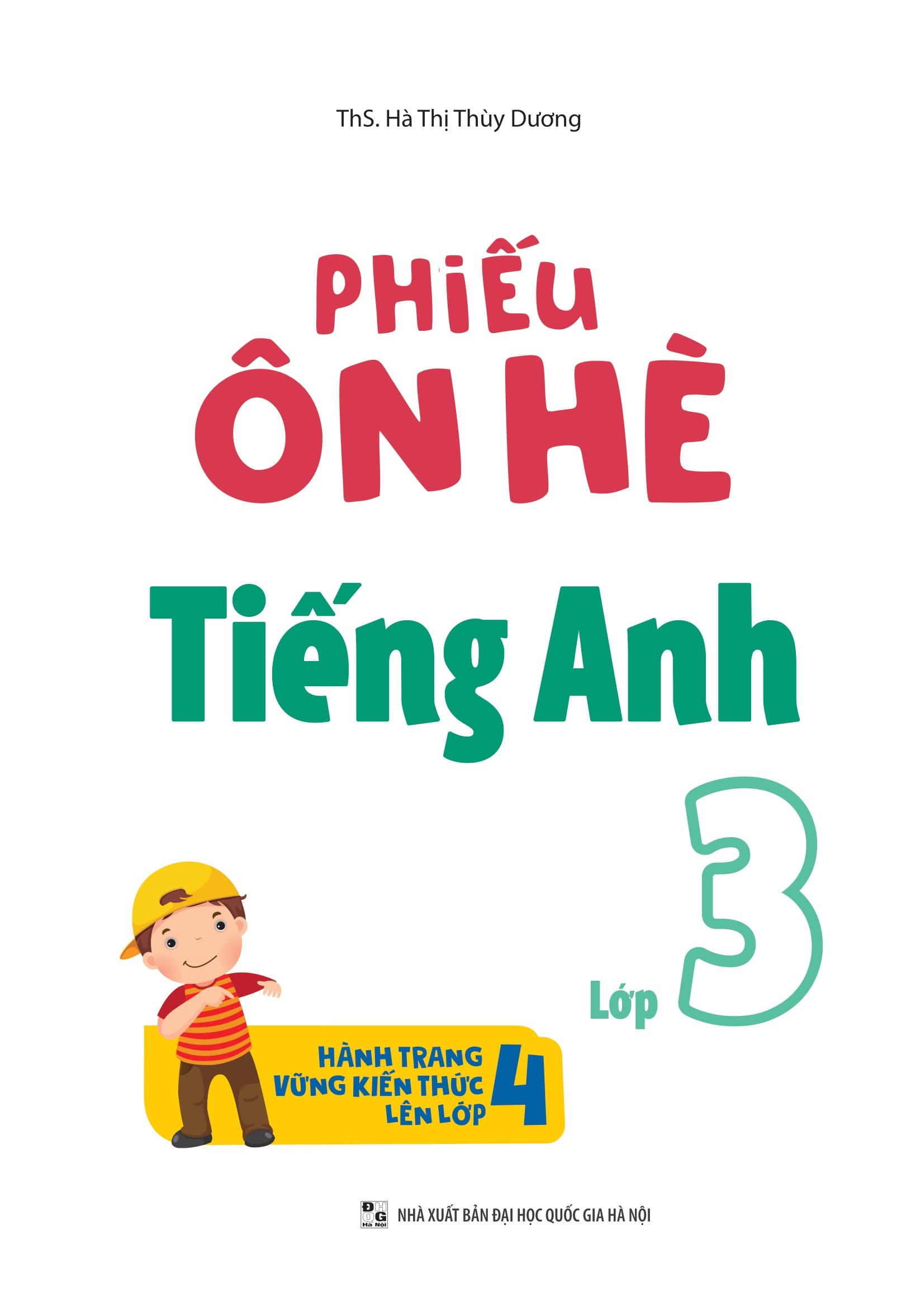 Sách - Phiếu Ôn Hè Tiếng Anh Lớp 3
