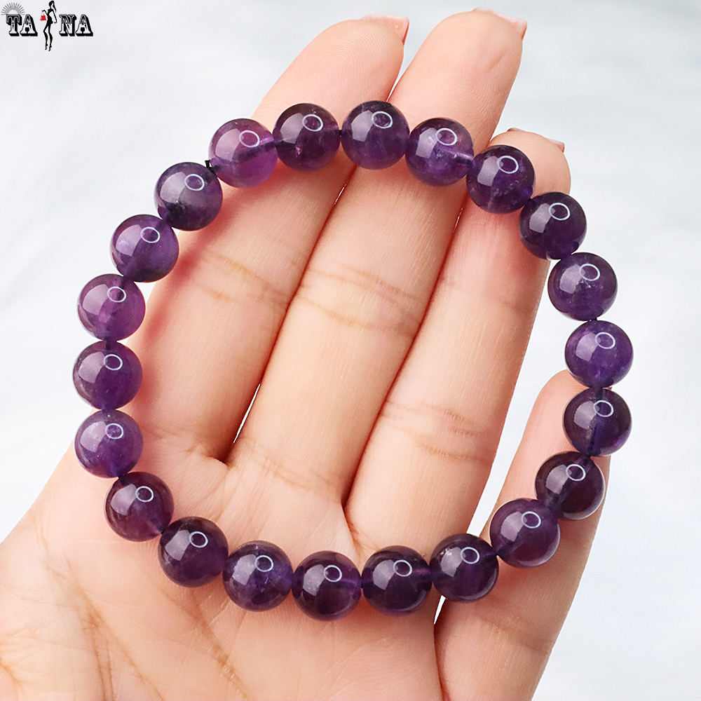 Vòng tay đá thạch anh tím 3A hợp mệnh Hỏa, Thổ