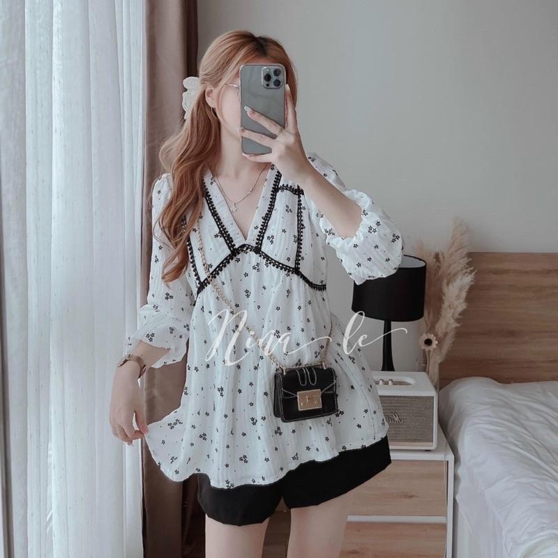 Set Áo Bbd Hoạ Tiết Hoa Kèm Short Đen (Xả Kho Kèm Ảnh Thật 100%)