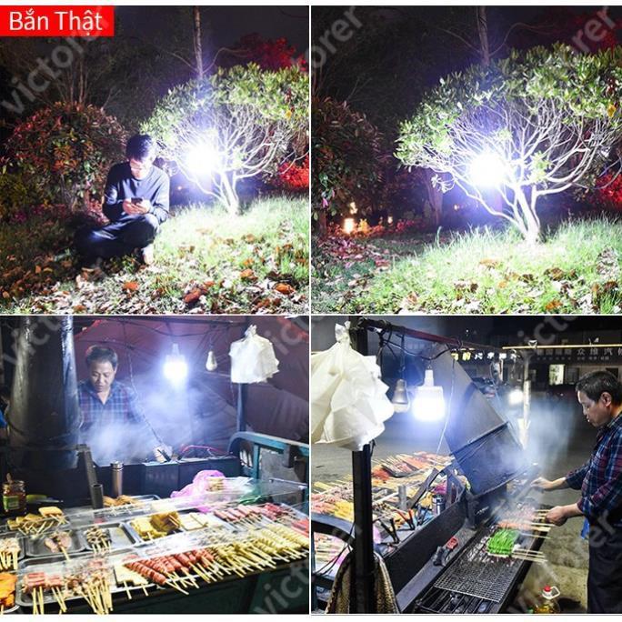 Bóng đèn LED năng lượng mặt trời điều khiển từ xa với 5 chế độ có thể sạc lại được