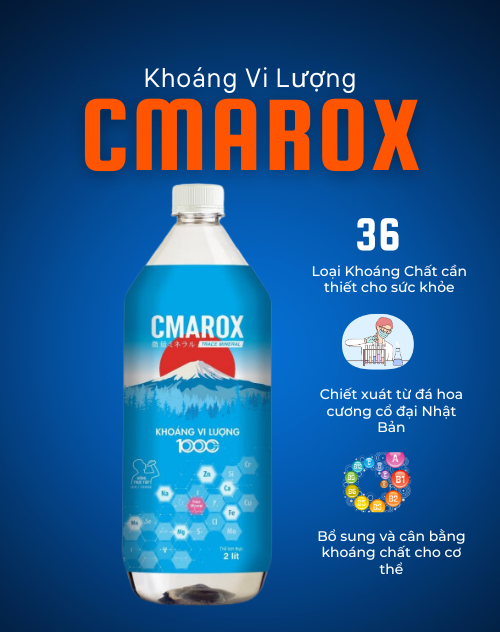 Khoáng Vi Lượng CMAROX Chai 2 Lít - Bổ Sung Khoáng Chất Cho Cơ Thể - Thùng 6 Chai