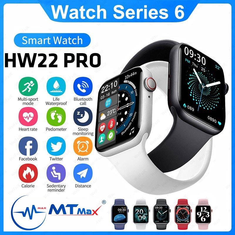 Đồng hồ thông minh HW22 Pro (Seri 6) màn hình cảm ứng vuông 1.75 inch, kết nối NFC, Bluetooth