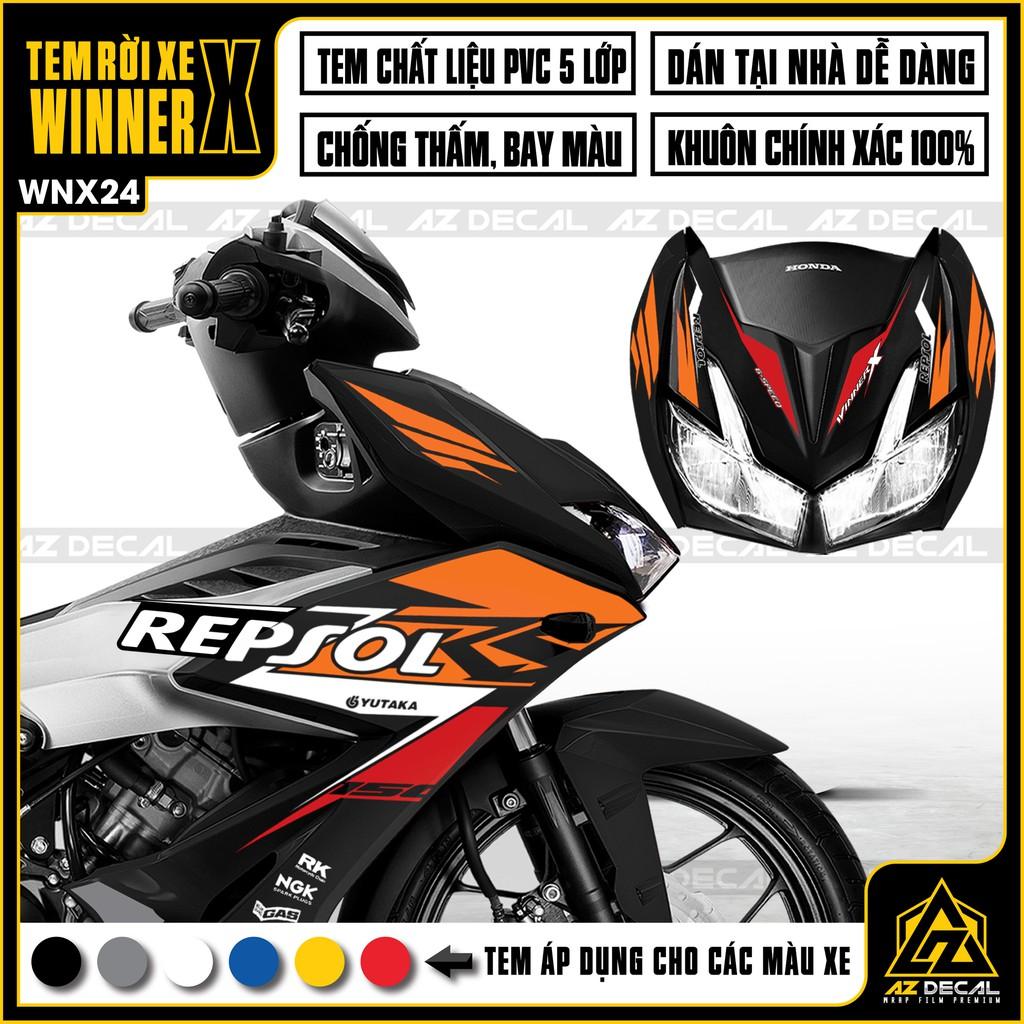 Tem Rời Dán Xe Winner X Mẫu Repsol 03 | WNX24 | Decal Chế Xe Máy Chất Liệu PVC Cao Cấp