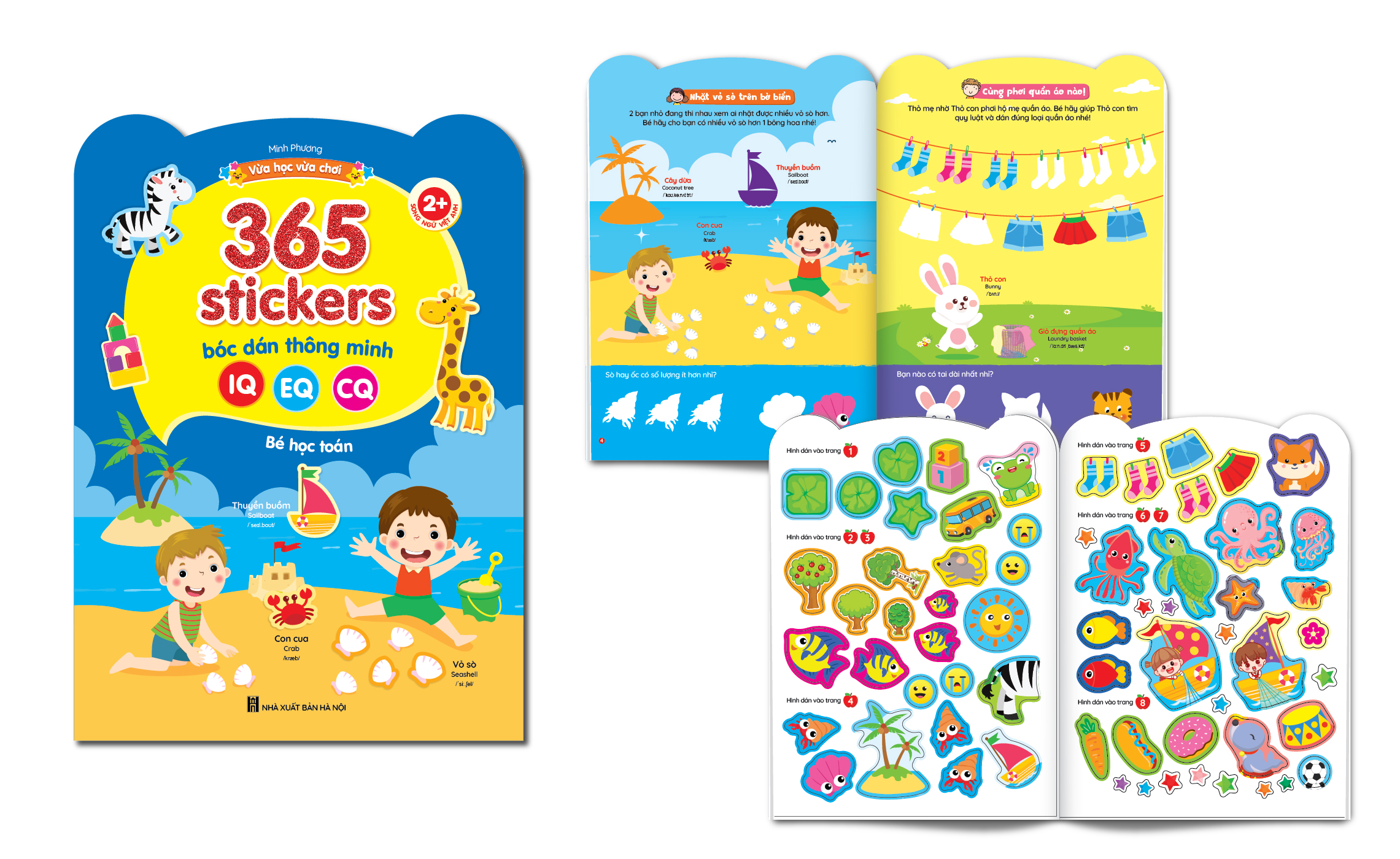 Bộ sách 365 Stickers Bóc dán thông minh - Giúp bé phát triển IQ, EQ, CQ