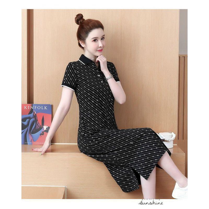 ĐẦM SUÔNG CỔ BẺ SỌC XÉO