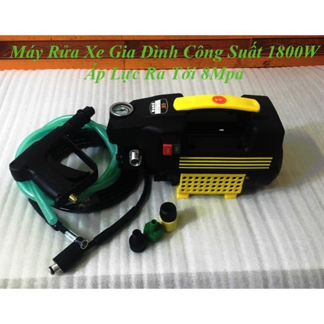 Máy rửa xe áp lực cao 1800W, máy rửa xe giá rẻ 1800W