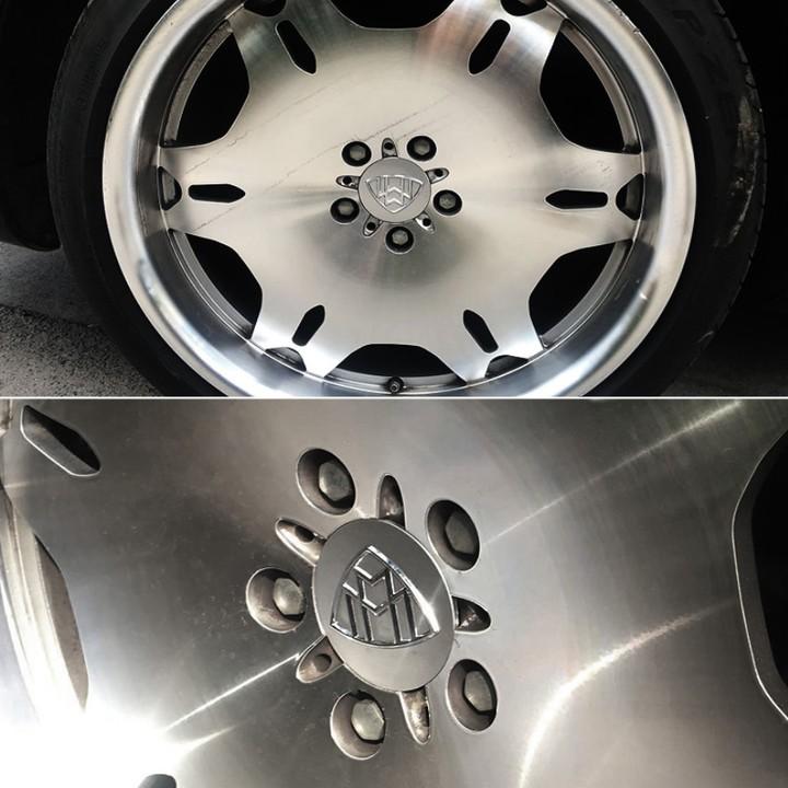 Logo chụp mâm, ốp lazang bánh xe ô tô Mayback đường kính 75mm, chất liệu nhựa ABS cao cấp bền màu