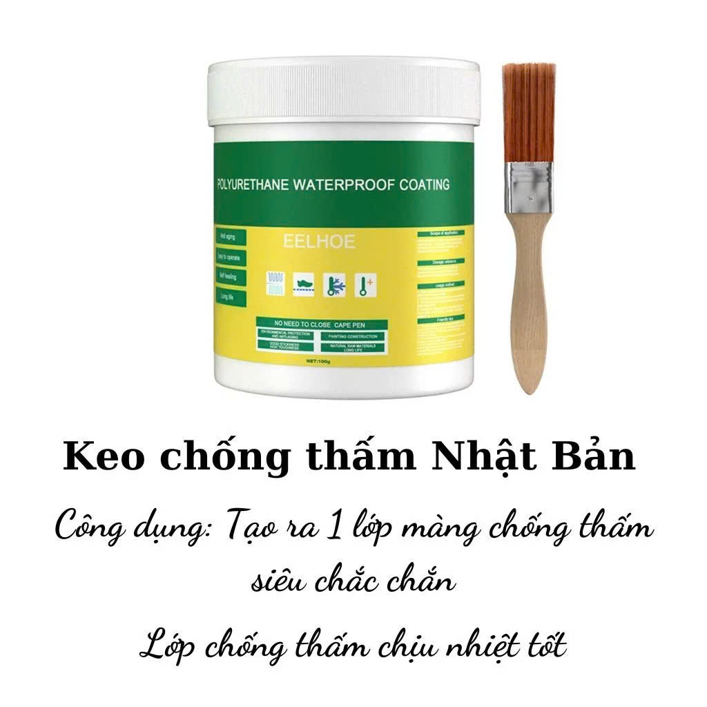 Siêu Keo Quét Trong Suốt Nhật Bản Chống Thấm Mạch Gạch 300G, Vá Vết Nứt Bề Mặt Nhanh Chóng