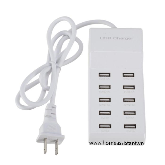 Ổ Cắm Sạc USB 10 Cổng 50W YC-AL8