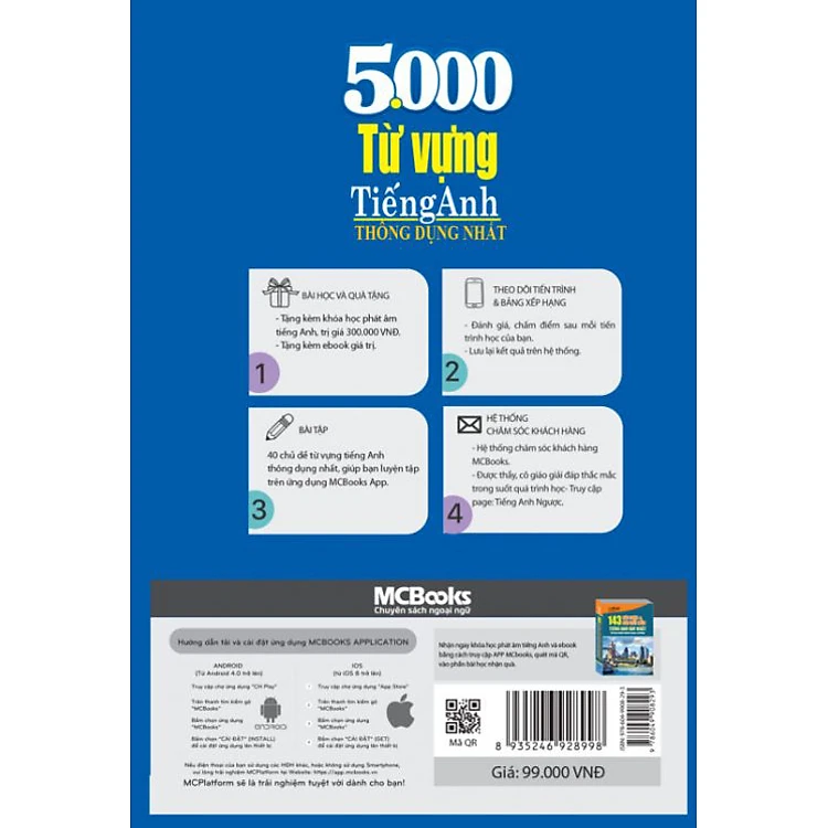 Sách 5000 Từ Vựng Tiếng Anh Thông Dụng Nhất - Tặng kèm bộ Bookmark.
