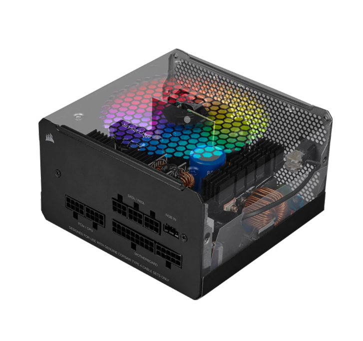 Nguồn máy tính Corsair CX550F 550W RGB 80 Plus Bronze (Black/White) - Hàng Chính Hãng