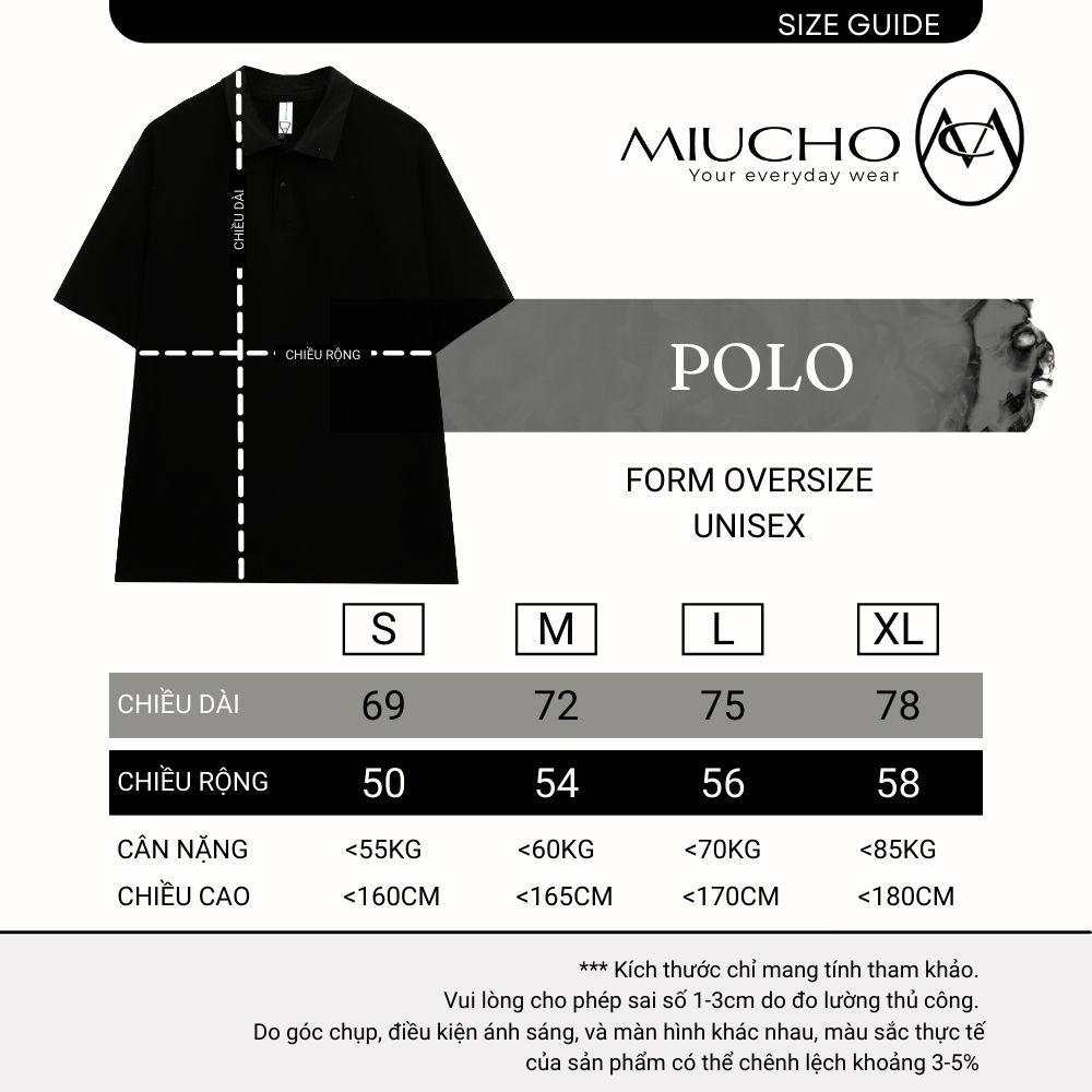 Áo polo nữ form rộng, áo thun polo nữ có cổ đẹp chất cotton form unisex PL044 Miucho in Graphic
