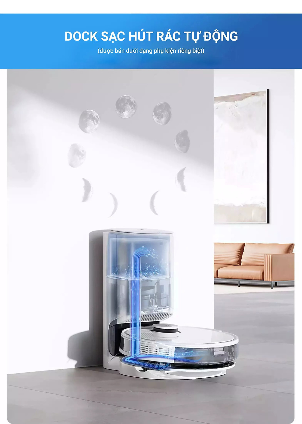 Robot hút bụi lau nhà thông minh Ecovacs N8 Pro Plus Bản Quốc Tế - Tích Hợp Dock Sạc Tự Động Hút Rác, Lưc Hút 2600PA, Bản Đồ Lasez TrueMapping Chính Xác Hơn Công Nghệ TrueDetect3D - Hàng Chính Hãng