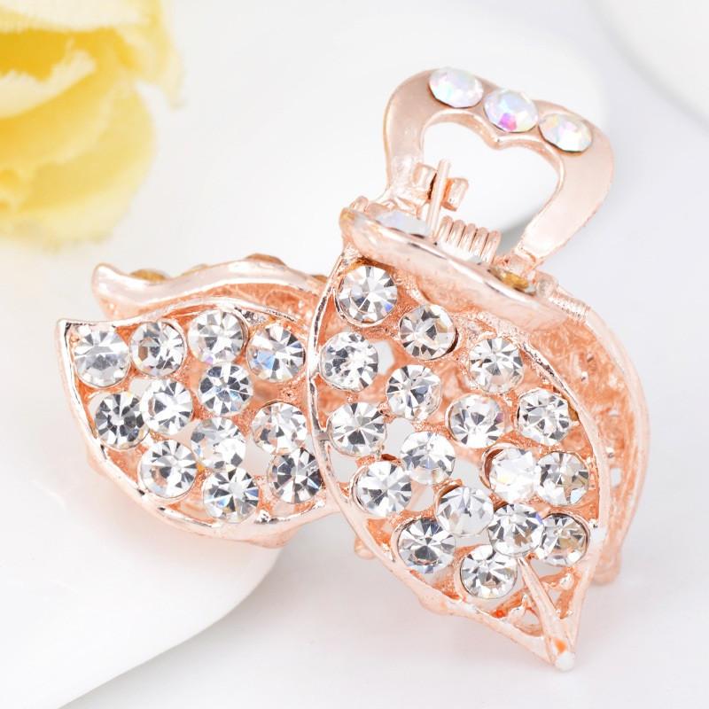 Kẹp tóc mini đá  hình chiếc lá