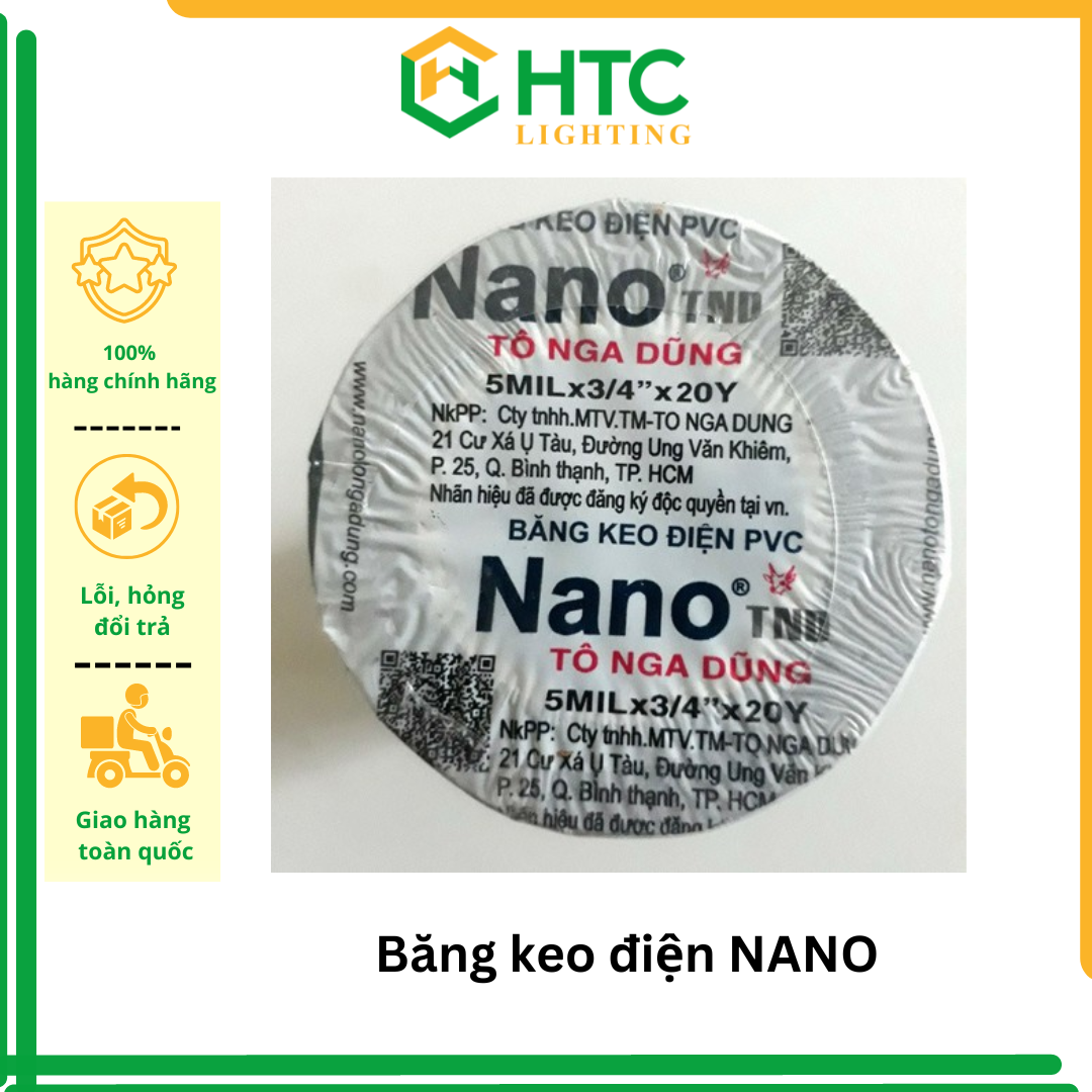 Băng keo điện NANO 20ya - màu đen