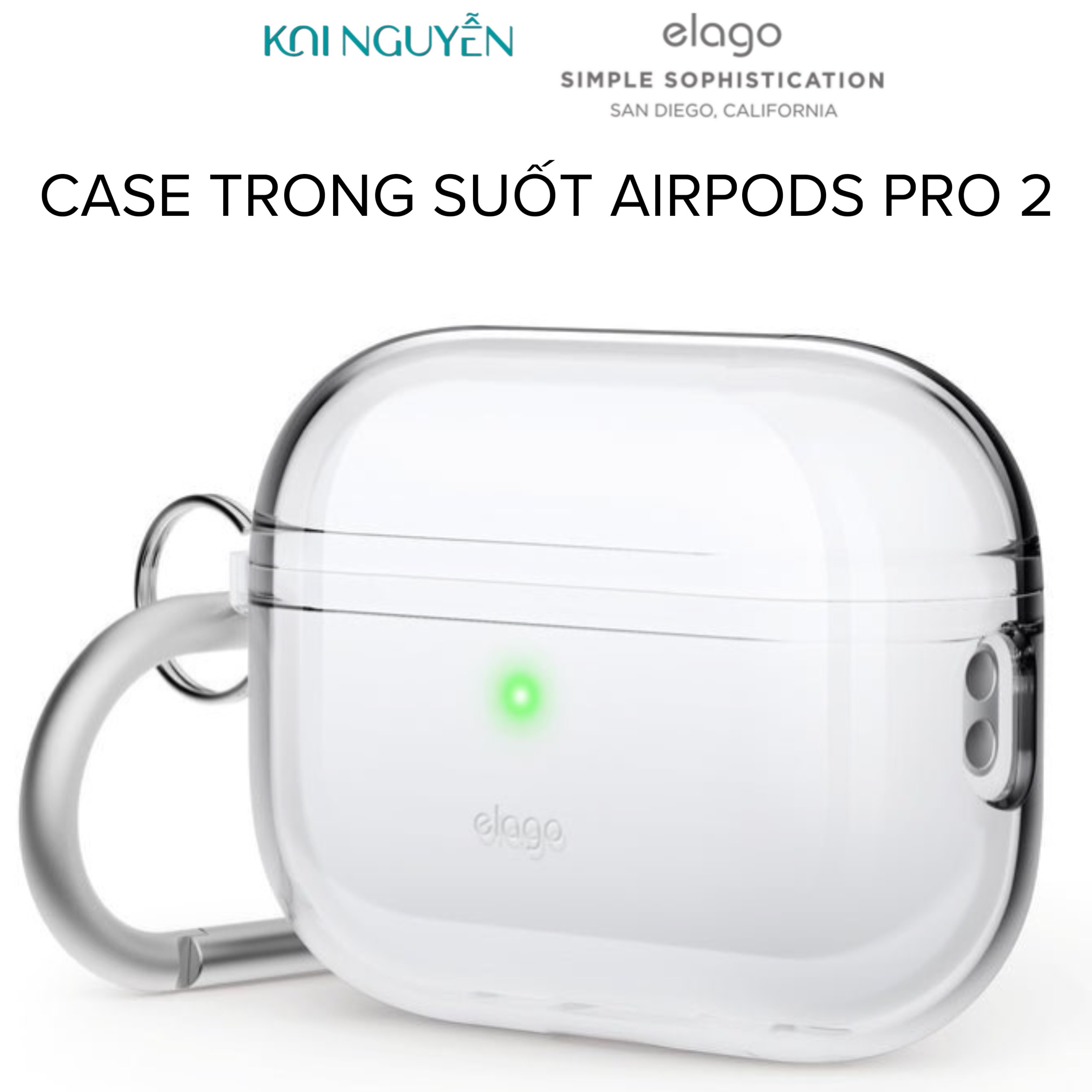 Ốp Elago Clear Hang Case Dành Cho Airpods PRO 2 (2022) - Hàng Chính Hãng