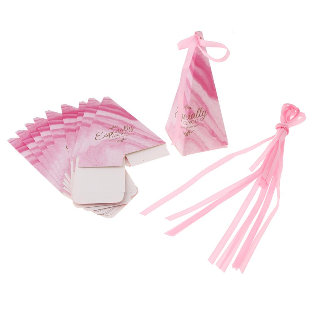 10 Pieces Triangle Shape Chocolate Candy Boxes Gift Boxes Wedding Favors