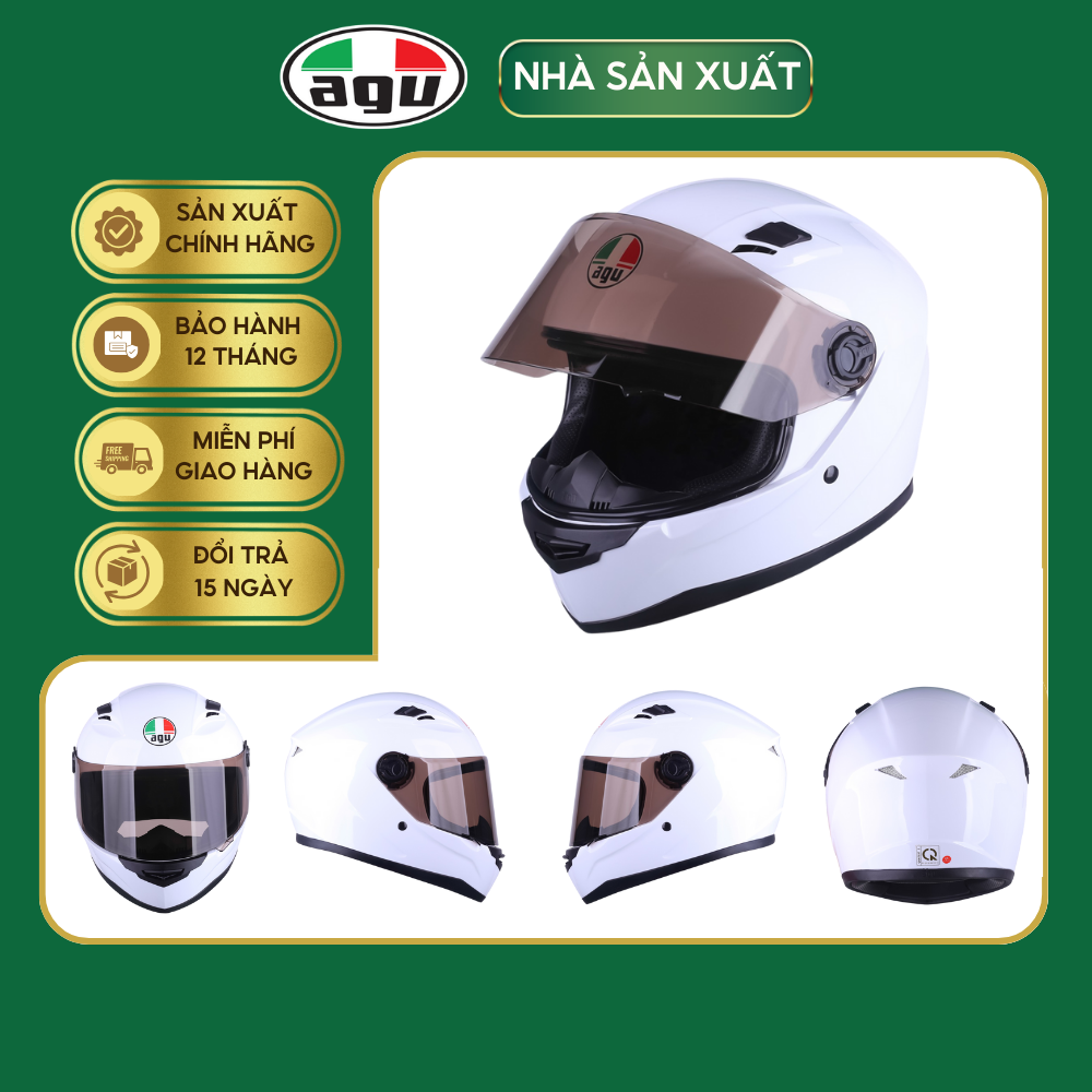 Mũ Bảo Hiểm Fullface AGU A138 - Tặng Túi Vải - Hàng Chính Hãng Bảo Hành 12 Tháng - Sản Phẩm Thời Trang Và Cao Cấp