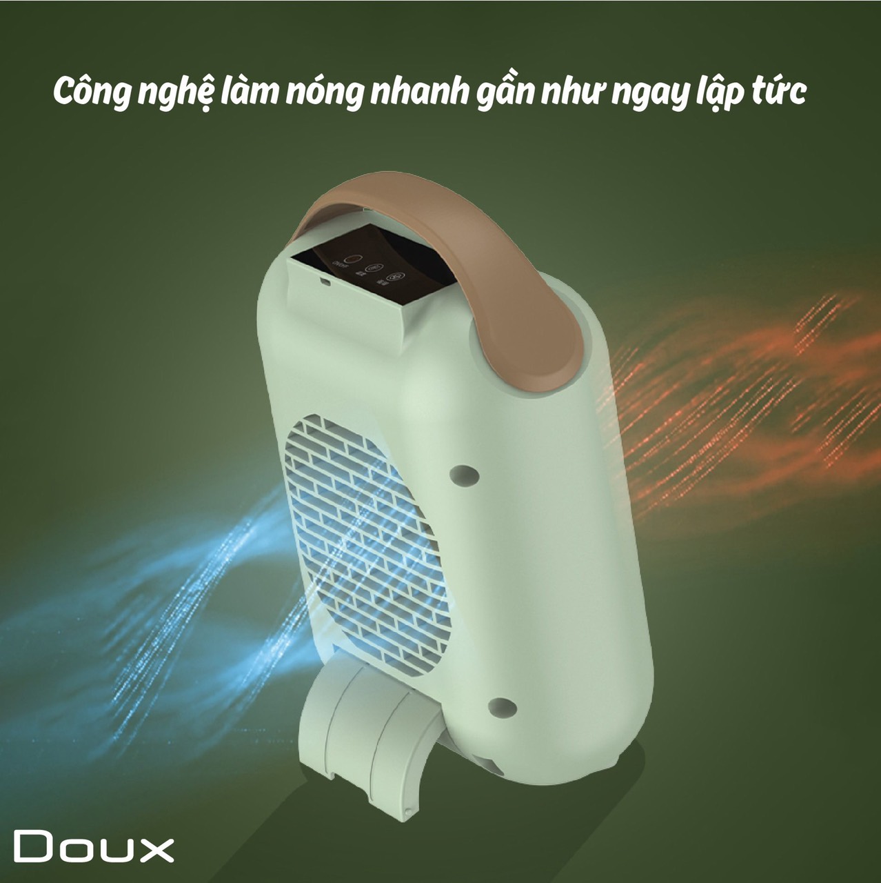 Máy sưởi gốm Doux DX-1333 công nghệ mới tiết kiệm điện năng, an toàn tiện lợi - Hàng chính hãng